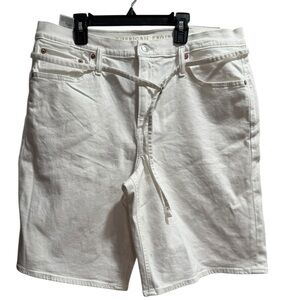 American‎ Eagle Dreamy Drape Baggy Bermuda Shorts, White, size 12